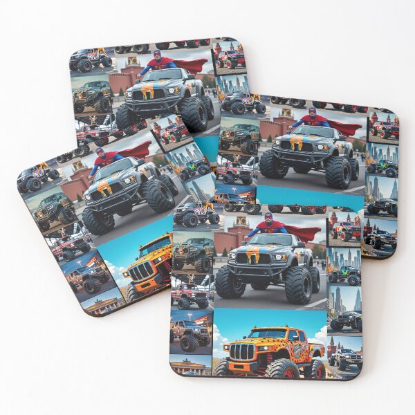 Item preview, Monster Truck Mashup Collage - Superhero & Wildlife Editions designed and sold by TOCOCLAWS.