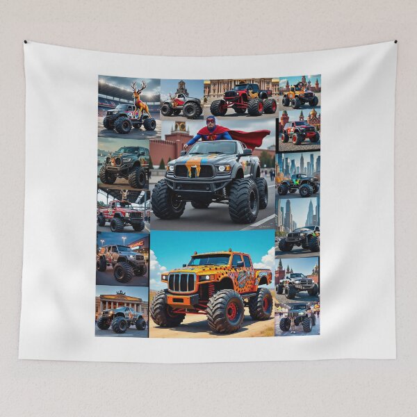 Item preview, Monster Truck Mashup Collage - Superhero & Wildlife Editions designed and sold by TOCOCLAWS.