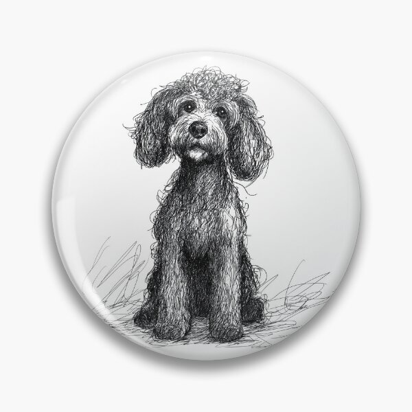 Item preview, Poodle doggie sketch designed and sold by Roxane Bay.