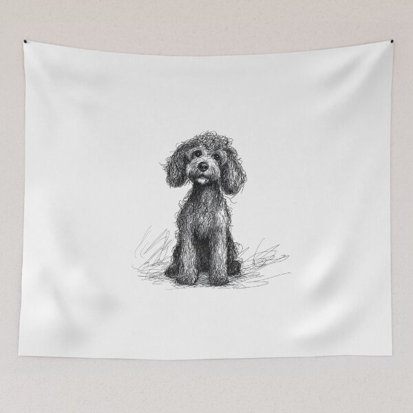 Item preview, Poodle doggie sketch designed and sold by Roxane Bay.