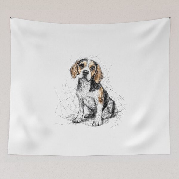 Item preview, Beagle Doggie Illustration designed and sold by Roxane Bay.