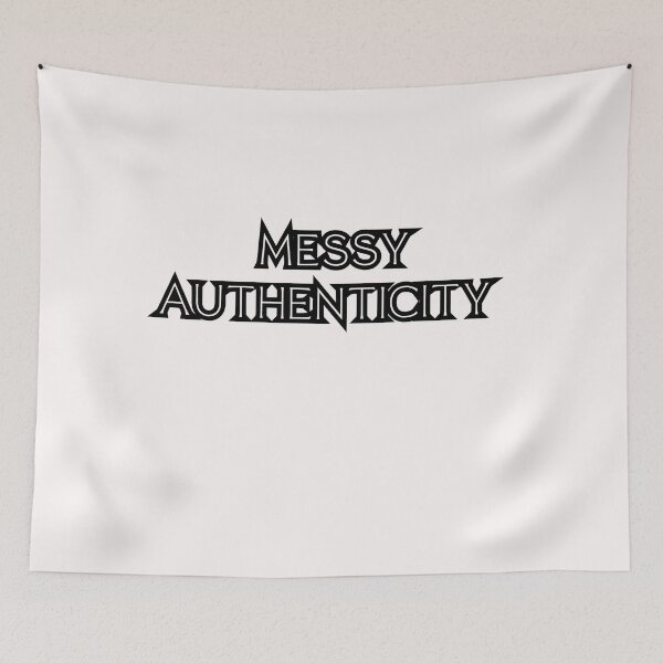 Item preview, MESSY AUTHENTICITY – Bold Black Typography on Soft Pink  designed and sold by KleanGirlAesthetics.