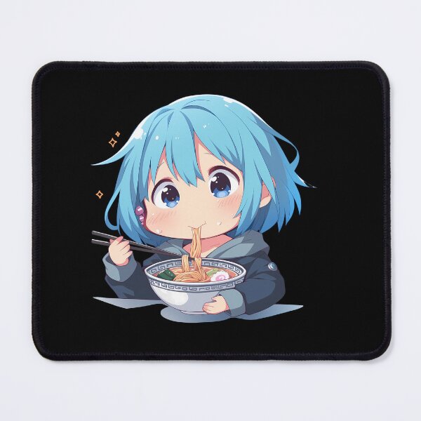 Item preview, Sayaka Miki Magia Record Kawaii Ramen Chibi Blue Slurp Mood designed and sold by mildaclairmo.
