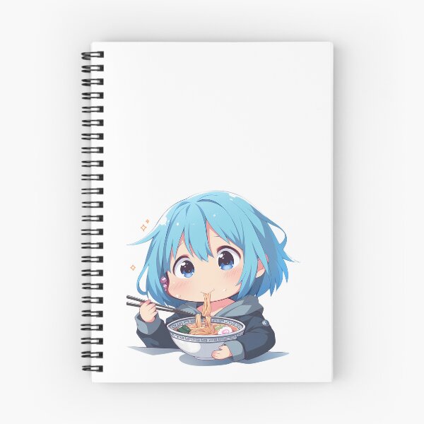 Item preview, Sayaka Miki Magia Record Kawaii Ramen Chibi Blue Slurp Mood designed and sold by mildaclairmo.