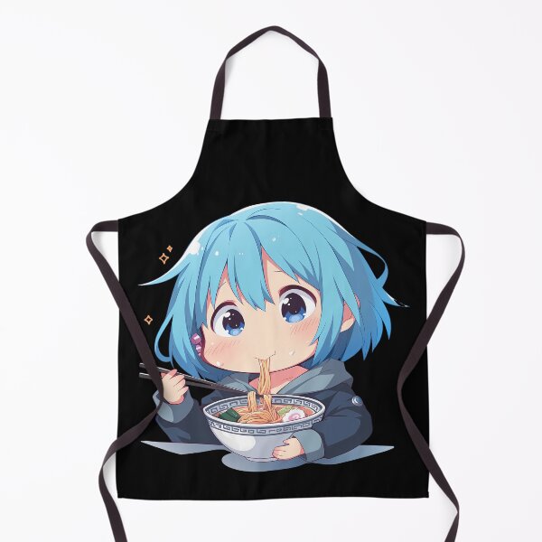 Item preview, Sayaka Miki Magia Record Kawaii Ramen Chibi Blue Slurp Mood designed and sold by mildaclairmo.