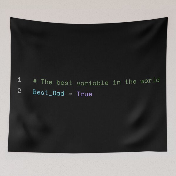 Item preview, Best_Dad = True | Funny Programmer Dad Python Code designed and sold by stylestitch7tees.