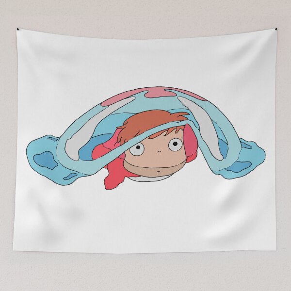 Item preview, Ponyo Fish Cute Under Water Bubble Solo Illustration designed and sold by Iska-Designs.