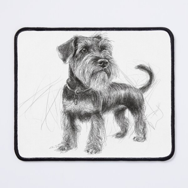 Item preview, Schnauzer doggie sketch illustration designed and sold by Roxane Bay.