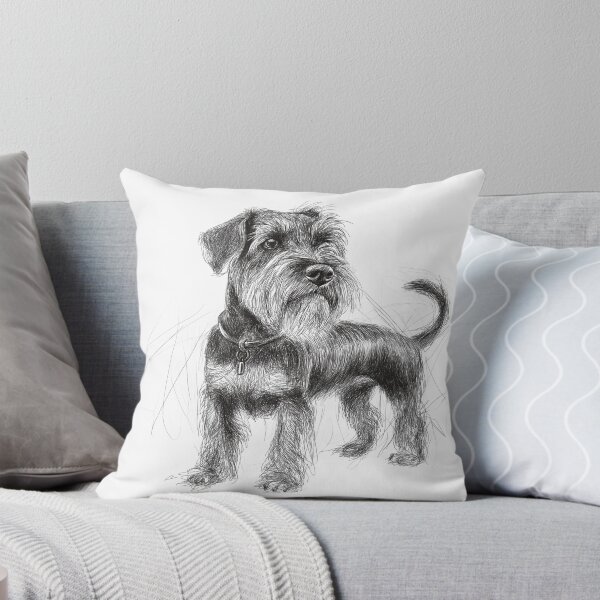 Item preview, Schnauzer doggie sketch illustration designed and sold by Roxane Bay.