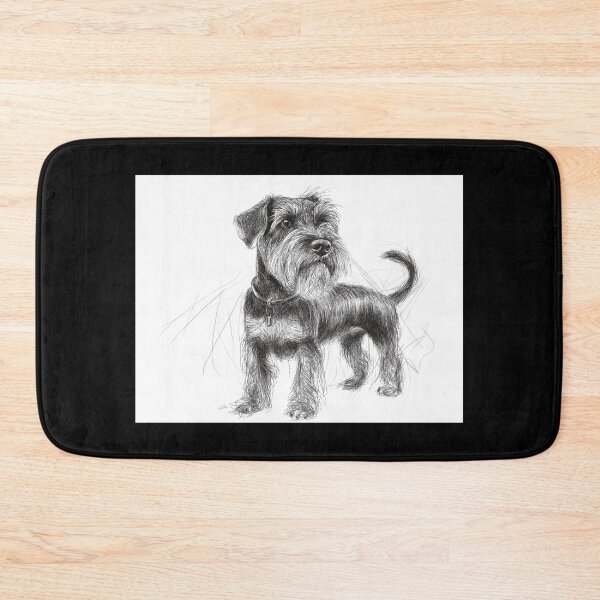 Item preview, Schnauzer doggie sketch illustration designed and sold by Roxane Bay.