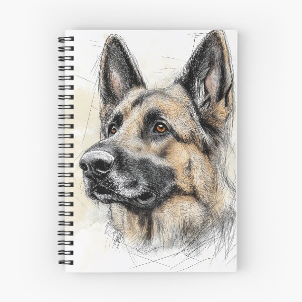 Item preview, German Shepherd doggie illustration  designed and sold by Roxane Bay.