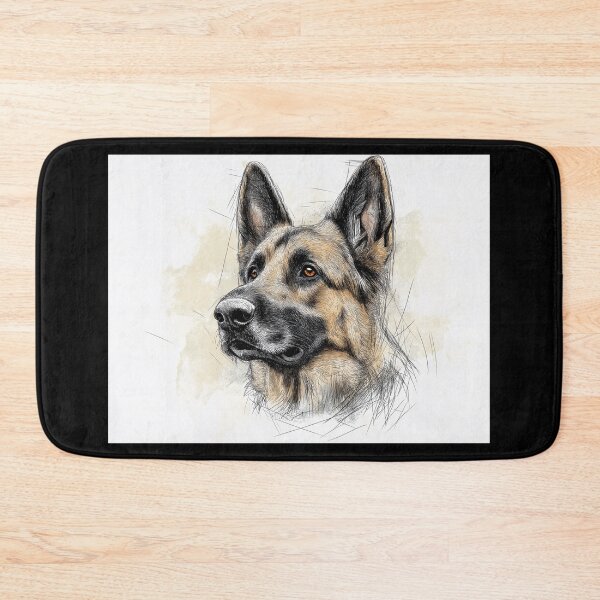 Item preview, German Shepherd doggie illustration  designed and sold by Roxane Bay.