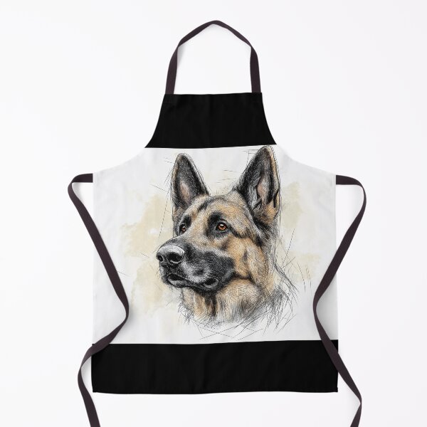 Item preview, German Shepherd doggie illustration  designed and sold by Roxane Bay.