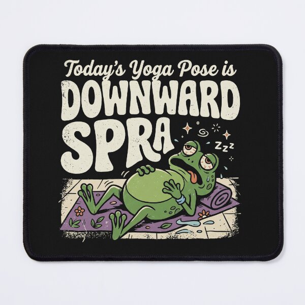 Item preview, Funny Frog Yoga Downward Sprawl Retro Workout Humor designed and sold by AdyKurniawan.