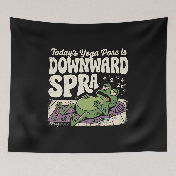 Item preview, Funny Frog Yoga Downward Sprawl Retro Workout Humor designed and sold by AdyKurniawan.