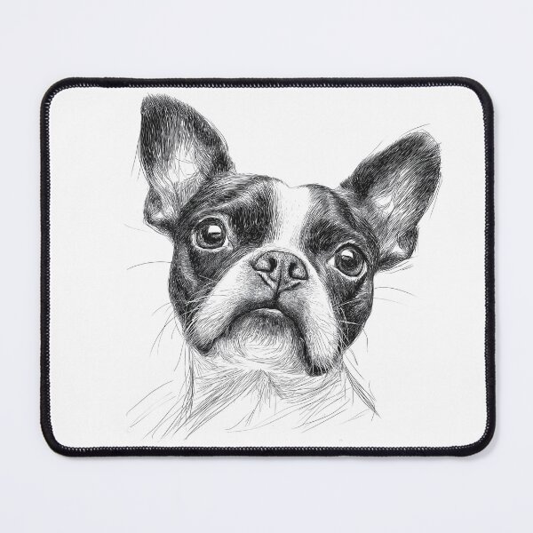 Item preview, Boston Terrier doggie illustration designed and sold by Roxane Bay.