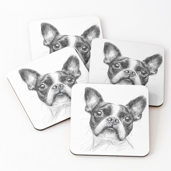 Item preview, Boston Terrier doggie illustration  designed and sold by Roxane Bay.