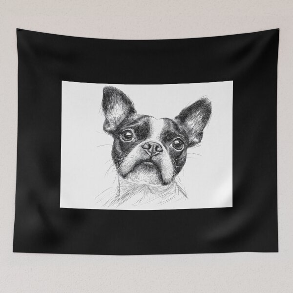 Item preview, Boston Terrier doggie illustration  designed and sold by Roxane Bay.