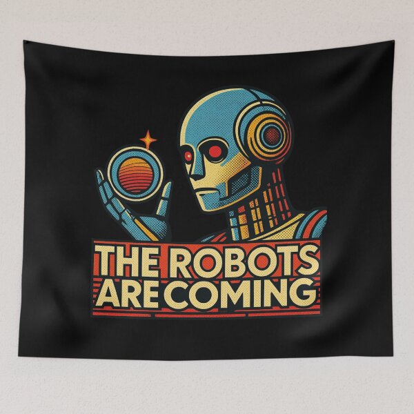 Item preview, Powered by AI Robot Design Futuristic Artificial Intelligence Tech Aesthetic Machine Learning Cyberpunk Graphic designed and sold by TEEJAMBOREE.