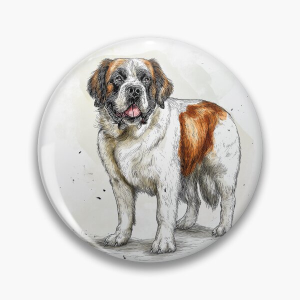 Item preview, Saint Bernard doggie illustration  designed and sold by Roxane Bay.