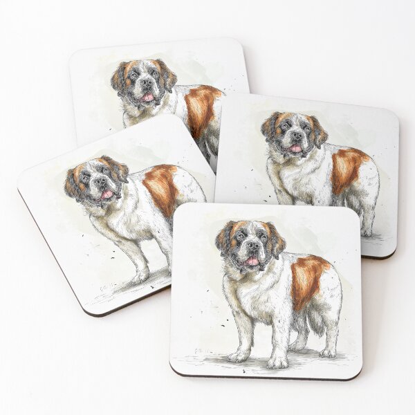 Item preview, Saint Bernard doggie illustration  designed and sold by Roxane Bay.