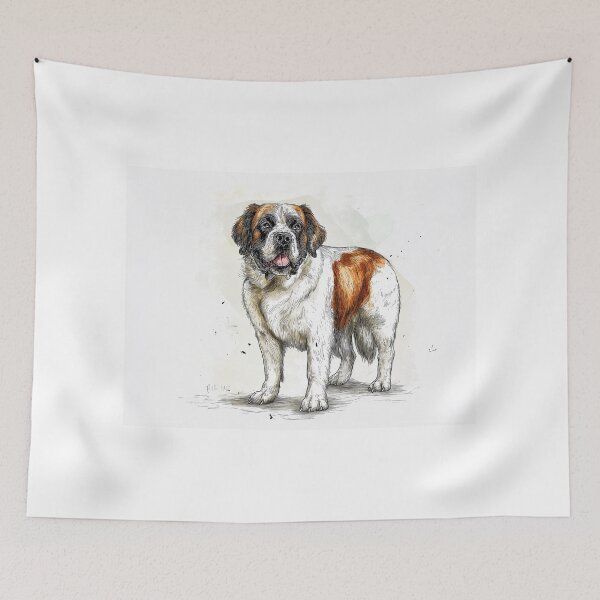 Item preview, Saint Bernard doggie illustration  designed and sold by Roxane Bay.