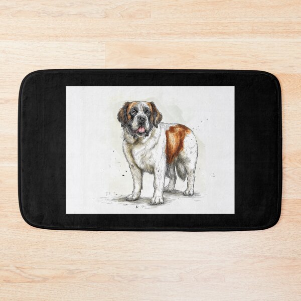 Item preview, Saint Bernard doggie illustration  designed and sold by Roxane Bay.