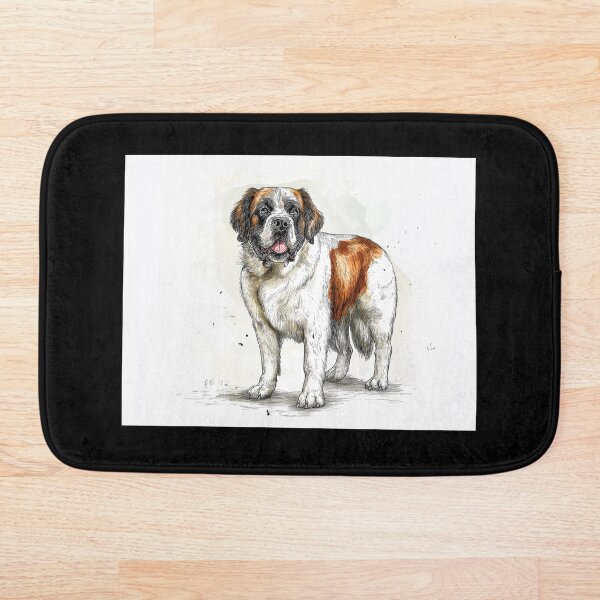 Item preview, Ilustración de un perro San Bernardo designed and sold by Roxane Bay.
