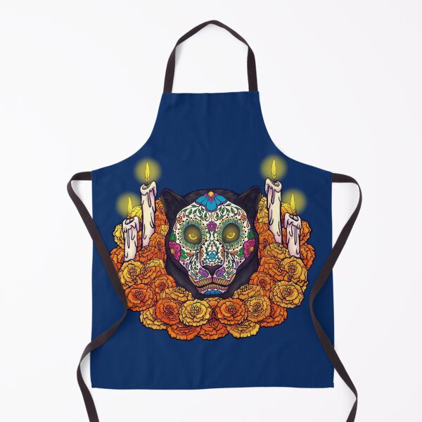 Item preview, Sugar Skull Jaguar Dia De Muertos designed and sold by Shadow-Wing456.