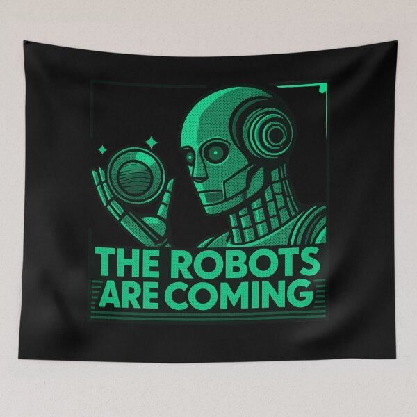 Item preview, Powered by AI Robot Design Futuristic Artificial Intelligence Tech Aesthetic Machine Learning Cyberpunk Graphic designed and sold by TEEJAMBOREE.