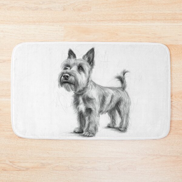 Item preview, Scottish Terrier doggie sketch illustration designed and sold by Roxane Bay.