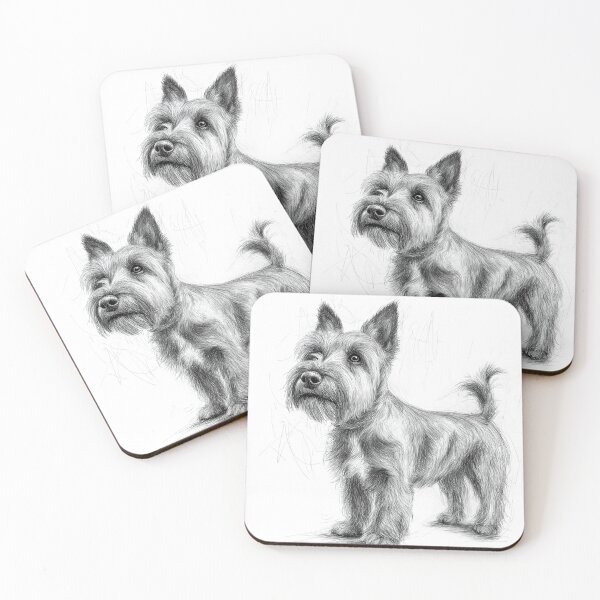 Item preview, Scottish Terrier doggie sketch illustration designed and sold by Roxane Bay.