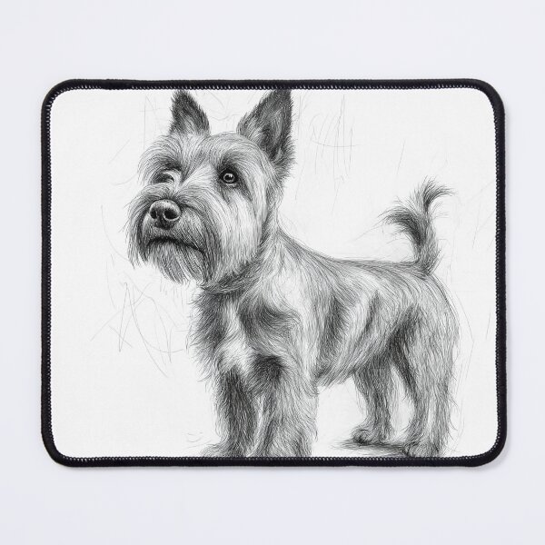 Item preview, Scottish Terrier doggie sketch illustration designed and sold by Roxane Bay.