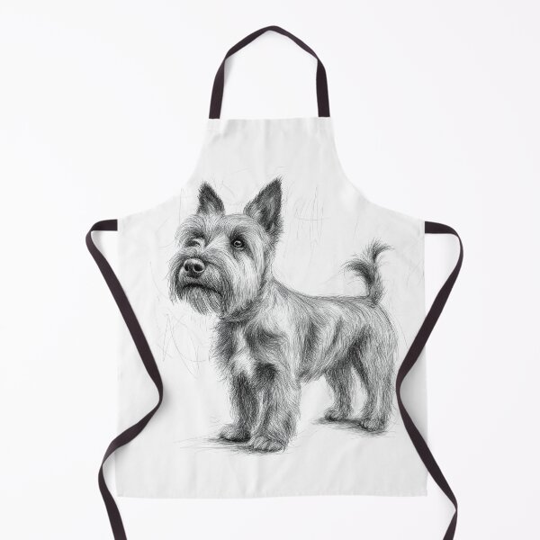 Item preview, Scottish Terrier doggie sketch illustration designed and sold by Roxane Bay.