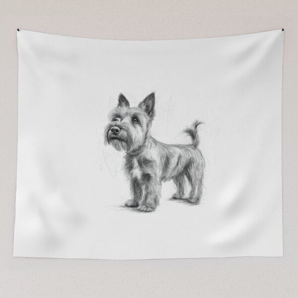 Item preview, Scottish Terrier doggie sketch illustration designed and sold by Roxane Bay.