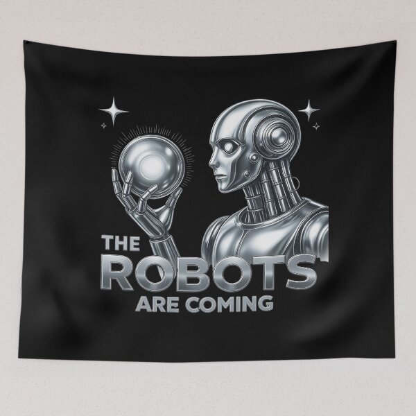 Item preview, Powered by AI Robot Design Futuristic Artificial Intelligence Tech Aesthetic Machine Learning Cyberpunk Graphic designed and sold by TEEJAMBOREE.