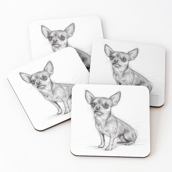 Item preview, Chihuahua doggie sketch illustration designed and sold by Roxane Bay.