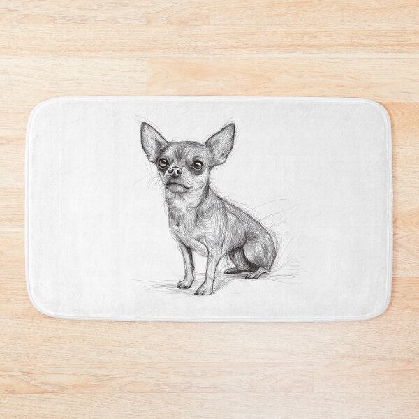 Item preview, Chihuahua doggie sketch illustration designed and sold by Roxane Bay.