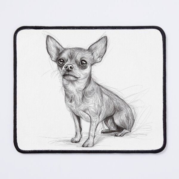 Item preview, Chihuahua doggie sketch illustration designed and sold by Roxane Bay.