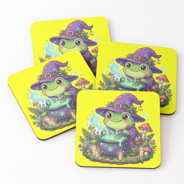 Item preview, Cute Frog Witch Brewing Forest Potions designed and sold by bolguzart.