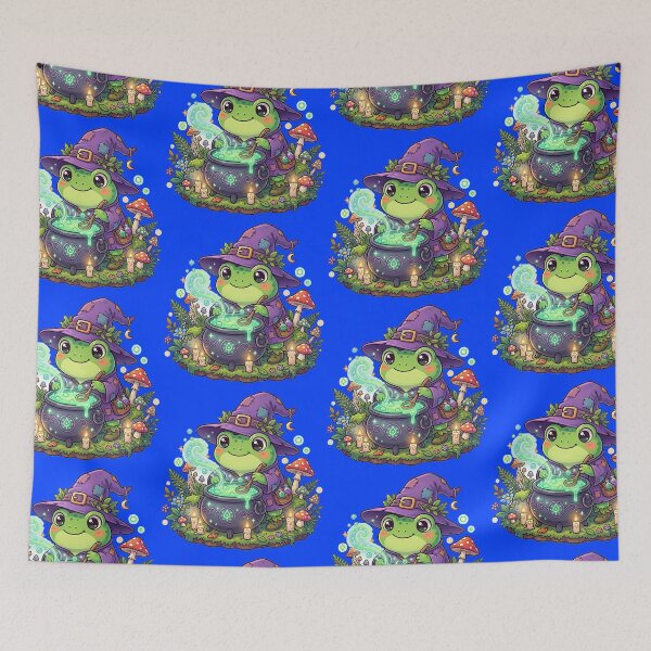 Item preview, Cute Frog Witch Brewing Forest Potions designed and sold by bolguzart.