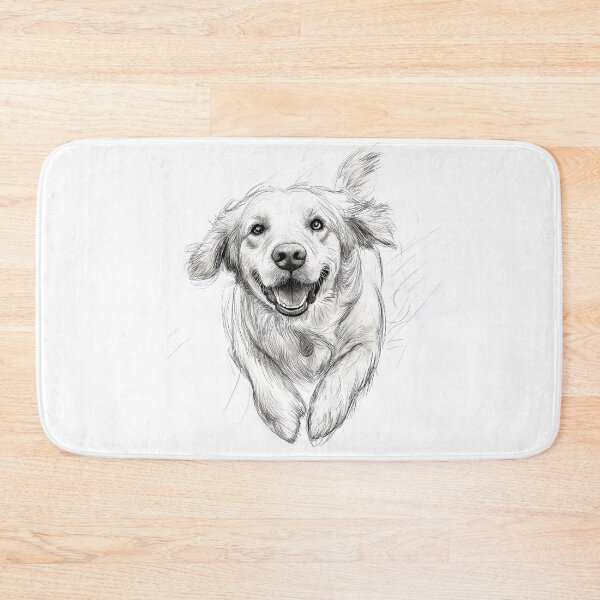 Item preview, Golden Retreiver doggie sketch illustration designed and sold by Roxane Bay.
