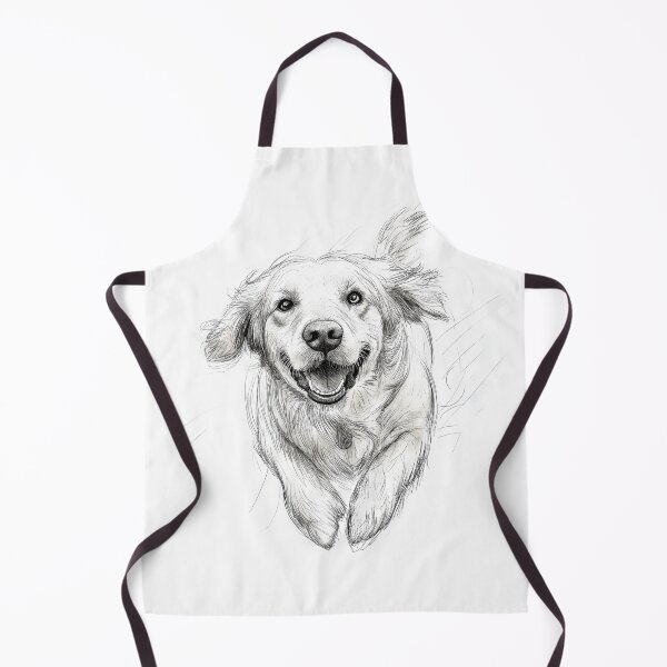 Item preview, Golden Retreiver doggie sketch illustration designed and sold by Roxane Bay.