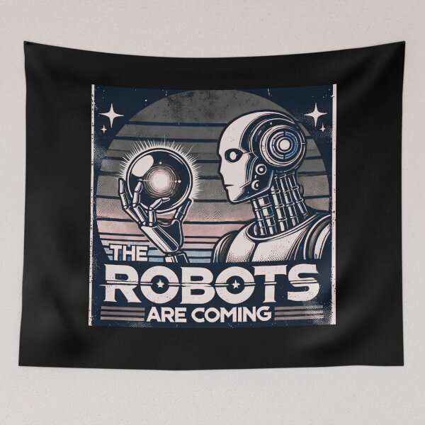 Item preview, Powered by AI Robot Design Futuristic Artificial Intelligence Tech Aesthetic Machine Learning Cyberpunk Graphic designed and sold by TEEJAMBOREE.