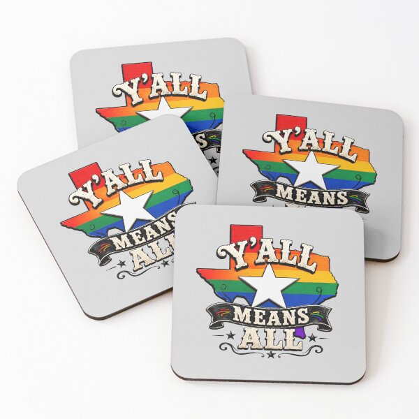 Item preview, Y’ALL MEANS ALL | Texas Pride Western LGBTQ Cowboy Graphic designed and sold by SimplyJasper.