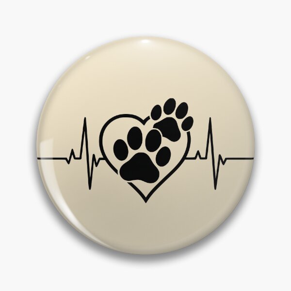 Item preview, Heartbeat Paw Print Heart designed and sold by Corvoria.