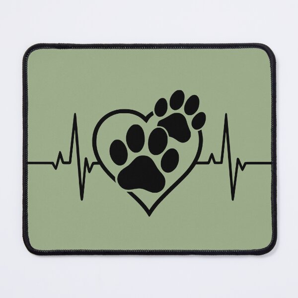 Item preview, Heartbeat Paw Print Heart designed and sold by Corvoria.