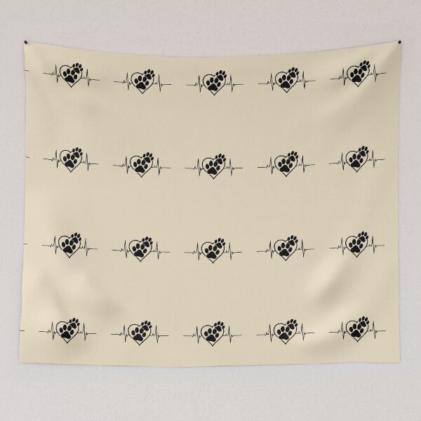 Item preview, Heartbeat Paw Print Heart designed and sold by Corvoria.