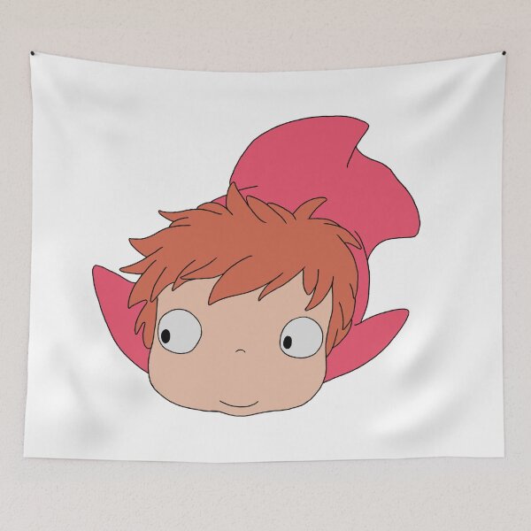 Item preview, Ponyo Fish Cute Smiling Solo Illustration designed and sold by Iska-Designs.