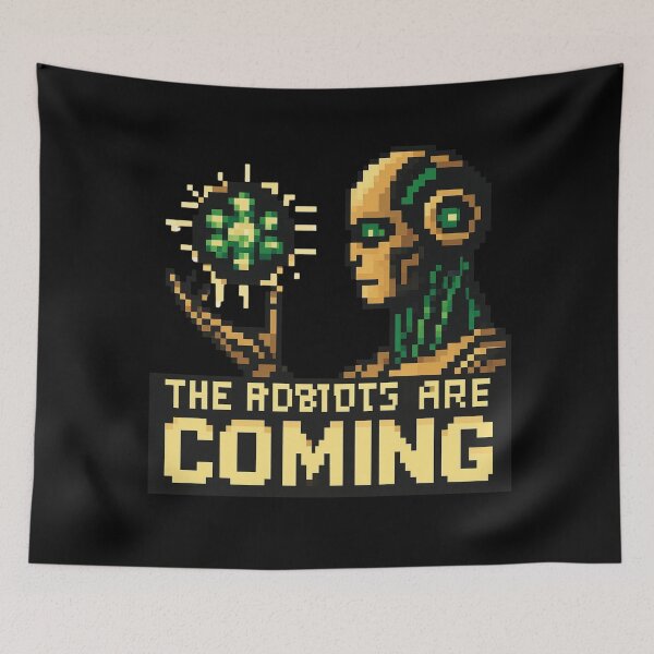Item preview, Powered by AI Robot Design Futuristic Artificial Intelligence Tech Aesthetic Machine Learning Cyberpunk Graphic designed and sold by TEEJAMBOREE.